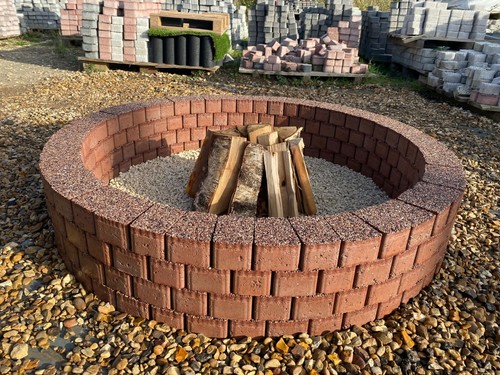 120 round fire pit granite - 120,