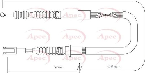 Apec rear right brake - apec, cable