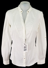 ZARA Womans Multipleated White