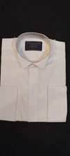 Mens 18" Wing Collar Shirt White