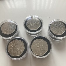 Olympic X 5 rare 50p