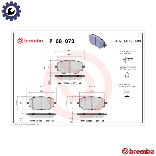 Brake pad set disc - brake,