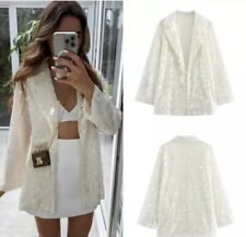 ZARA Ecru Sequinned Sequin