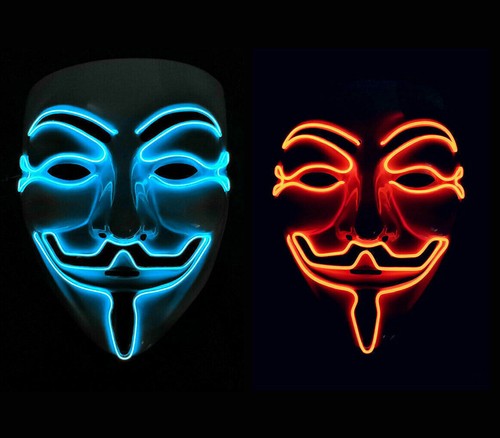 Anonymous mask led light - mask, v