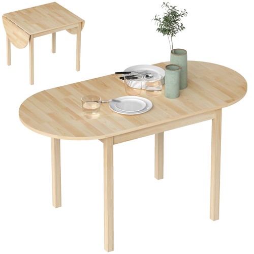 Homcom wood kitchen table - wood,