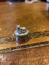 Silver Scenes Cat Pill Box 