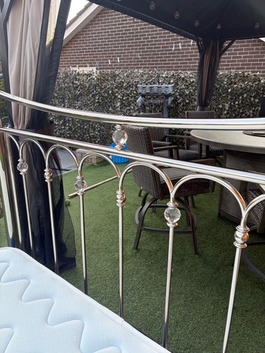 Chrome double bed