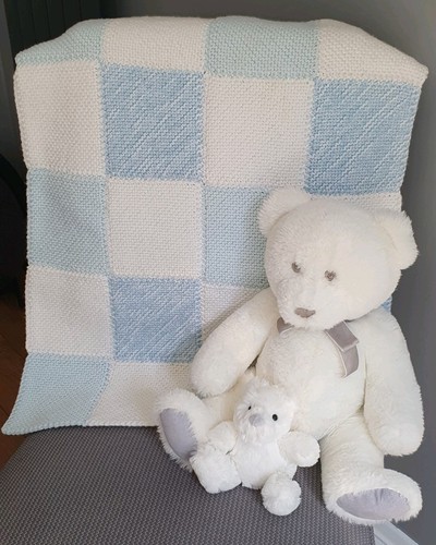 Hand knitted baby blanket - hand,