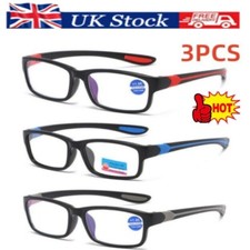 3Pcs Unisex Reading Glasses Mens Womens Sports Silicone Temple Reader +1.5 2.5 3