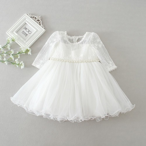 Baby girl white - white, pearl