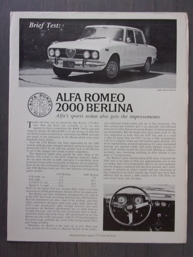 Alfa romeo 2000 berlina 1972 - romeo,