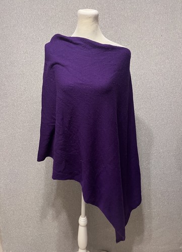 100 cashmere poncho - cashmere, purple