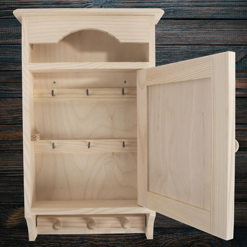 Hanging wooden key - wooden, cabinet