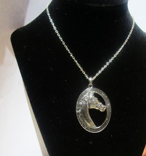 Western horse women pendant - western,