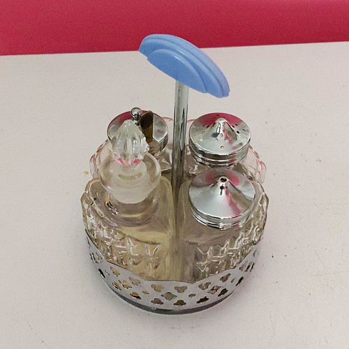Clear glass salt pepper - clear,
