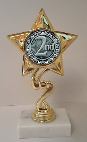 2nd place trophy - place, tall