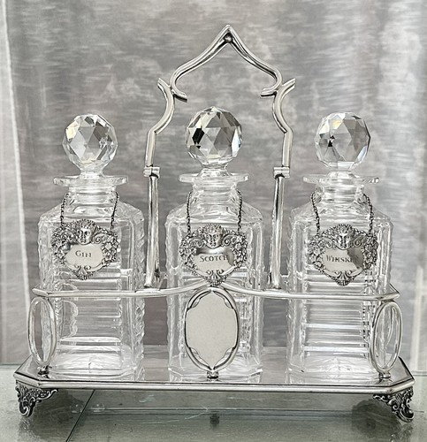 Antique decanters tantalus - antique,
