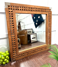 Sofa Workshop Timothy Oulton Square Mirror Reclaimed Teak Wood & Steel RRP:£2225