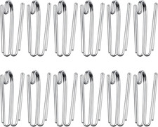 Curtain Hooks Drapery W Shape Hooks and Pin 2 Prongs Pinch Pleat for Window, Sho