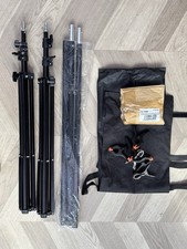 Studio Background Kit, Two 6ft Stands,  7ft Top Bar bag and Wood effect Backdrop