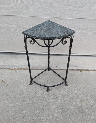 Vintage corner plant stand - plant,