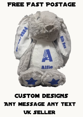 Personalised custom grey - custom, bunny