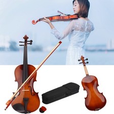4/4 Full Size Acoustic Violin Fiddle Set With Case Bow Rosin For Beginners UK