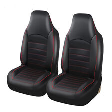 Car Black &Red PU Leather 2Pcs