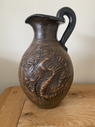 Vintage italian terracota urn - vintage,
