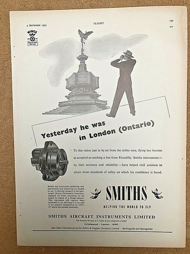 1953 aircraft advert smiths - 1953,