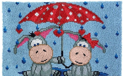 Cartoon donkey rug - cartoon,