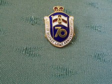 1977 CITY OF BELFAST NORTHERN IRELAND LOYAL ORANGE WIDOWS FUND ENAMEL BADGE