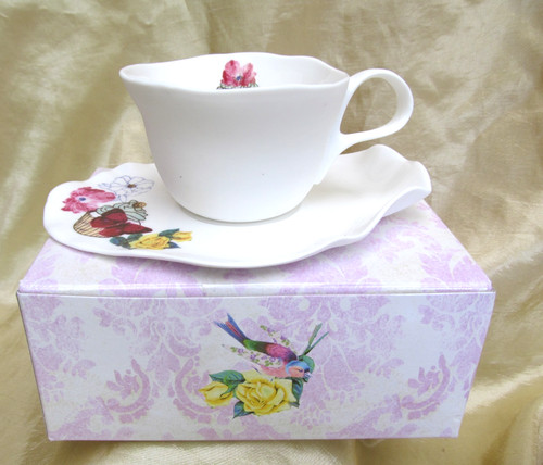 Paperchase bone china floral - bone,
