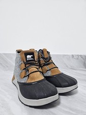 Sorel Out N About III Ankle Boots Womens UK 4.5 Grey Brown Waterproof Suede