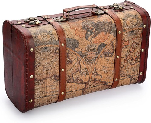 Vintage wooden storage chest - vintage,
