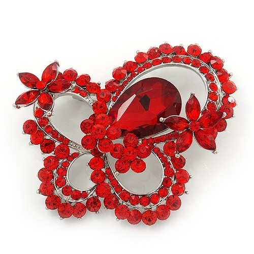 Large red crystal butterfly - large, 'butterfly'