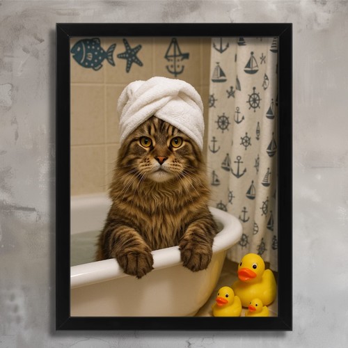 Maine coon cat - maine, wall