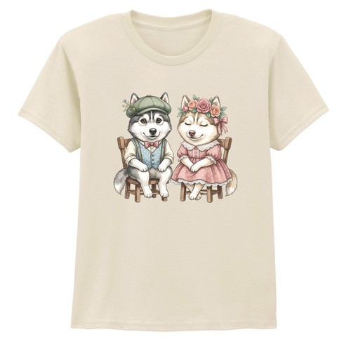 Cute husky kids - kids, t-shirt