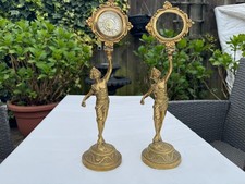 Two Art Nouveau style brass