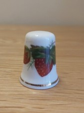 Hammersley Strawberry Thimble Red White Bone China England  Porcelain