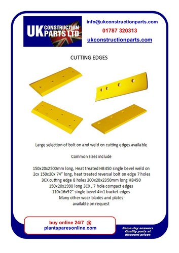 Mini digger cutting edges - digger,