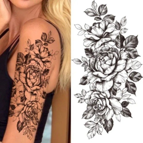 Flowers chest half sleeve - chest,