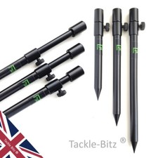 Fishing Bank sticks BLACK Aluminium 16 mm Diameter, 3 sizes For Buzz bars alarms