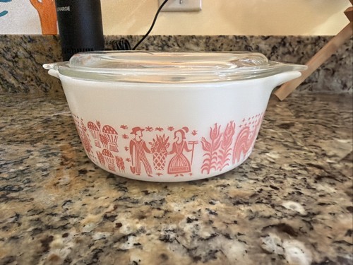 Vintage pyrex pink amish - pink,