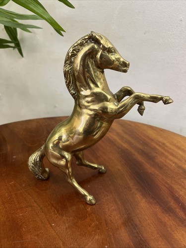 Brass rearing horse figurine - rearing,