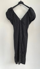 ZARA Midi Dress Black Polkadot