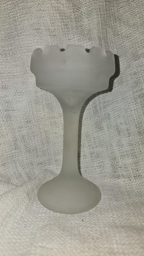 Frosted glass satin pedestal - glass,