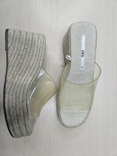 Zara clear strap espadrille - clear,