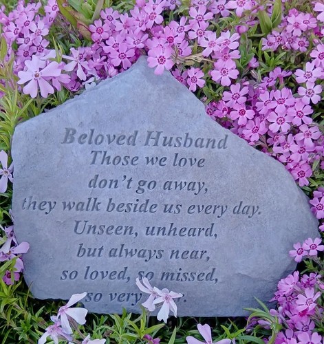 Husband memorial stone plaque - husband,