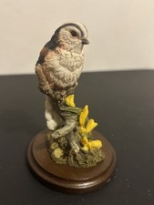 Country Artists Hand Painted Long Tailed Tit with Gorse Ornament VGC 